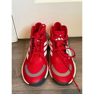 Adidas Bounce Basketball Shoes Mens Red White IE7846 Mid Top Sneakers Size 13